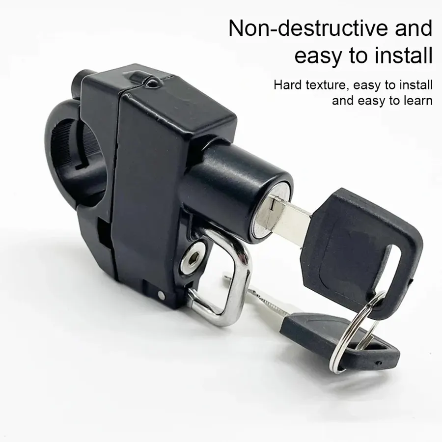 Antivol de casque pour guidon moto et scooter, 2 clés, photo 5