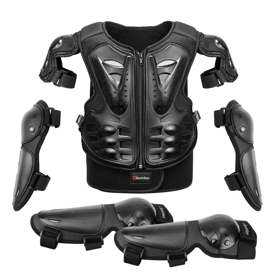 Armure de motocross enfant complète : gilet, coudières, genouillères, photo 2