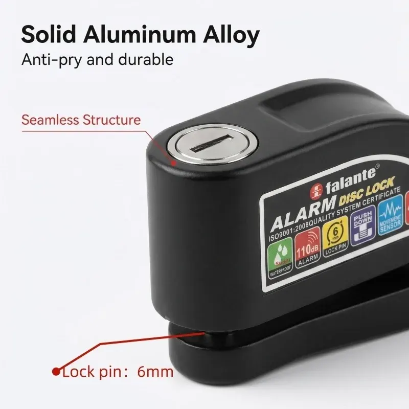 Bloque-disque moto avec alarme 110 dB, photo 3