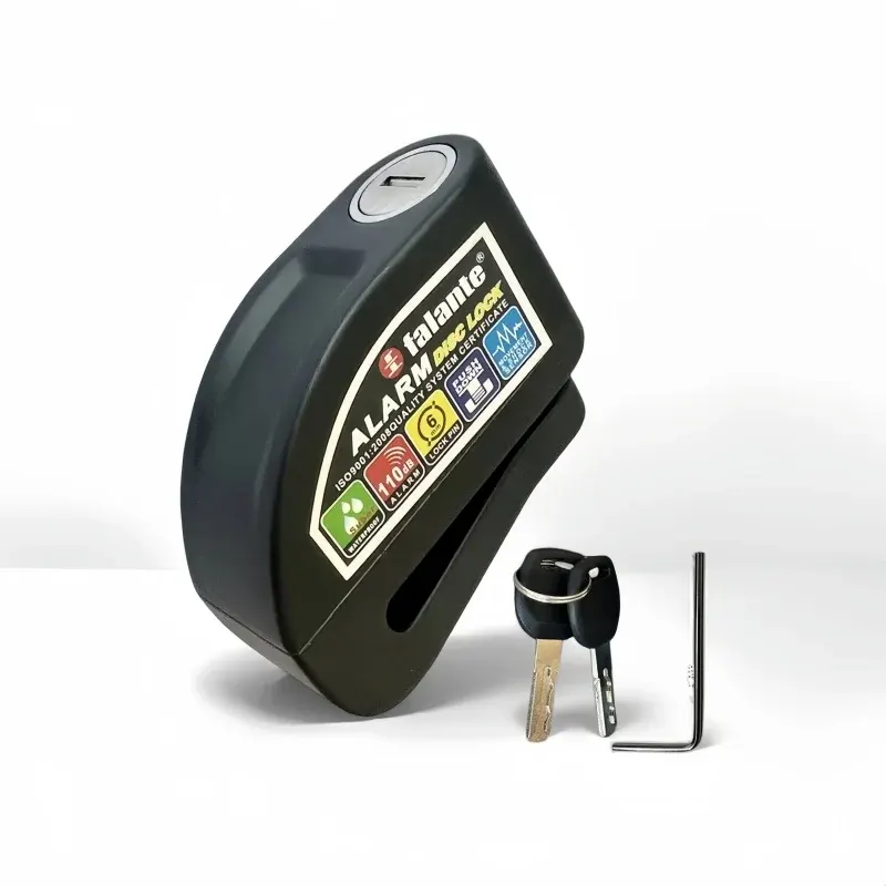 Bloque-disque moto avec alarme 110 dB, couleur Noir