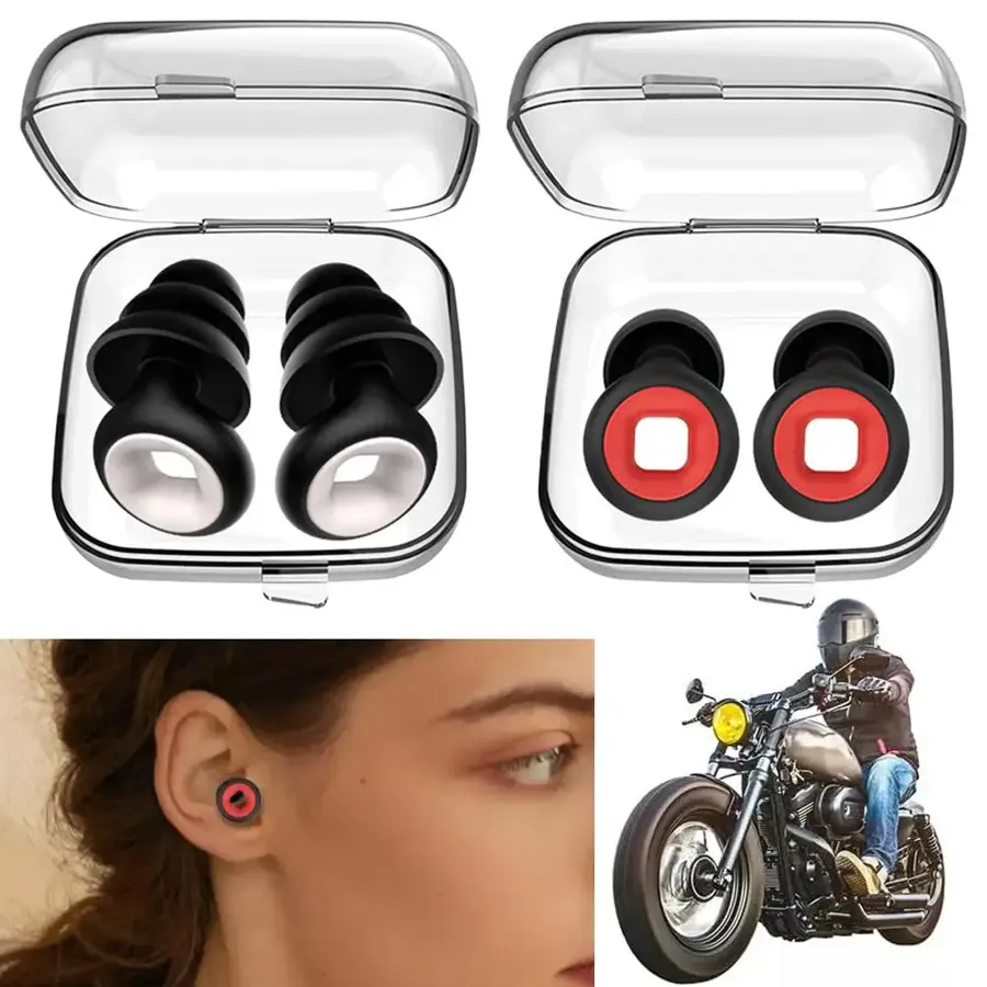 Bouchons d'oreilles moto réutilisables, réduction de 27 dB, photo 2