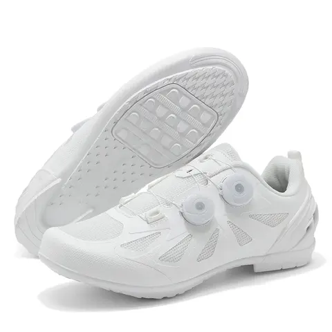 Chaussures vélo et VTT à semelle plate, serrage rotatif, homme et femme