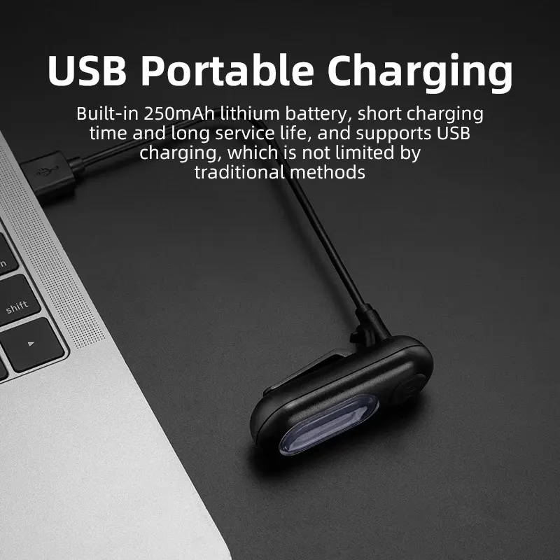 Feu arrière vélo ROCKBROS rechargeable USB, 5 modes, 25 g, photo 5