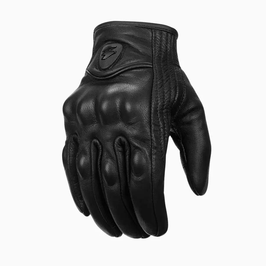 Gants moto en cuir de chèvre homme et femme, coques souples, S à 3XL, photo 3