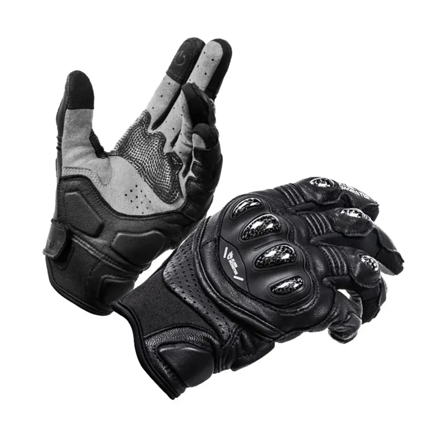 Gants moto cuir ALIEN MONSTER à coques, manchette courte