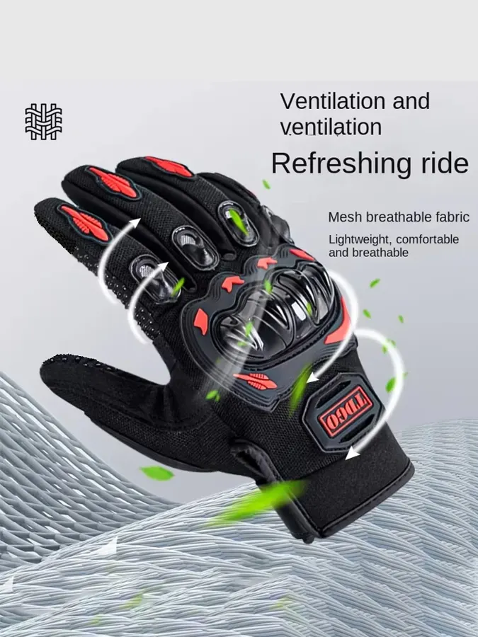 Gants moto été à coques renforcées, photo 4