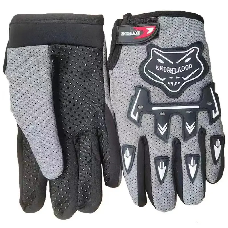 Gants de motocross enfant à renforts, 5 coloris, couleur Gris
