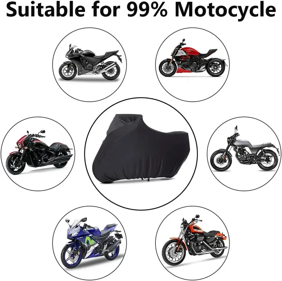 Housse moto d'intérieur en tissu extensible anti-poussière, photo 4