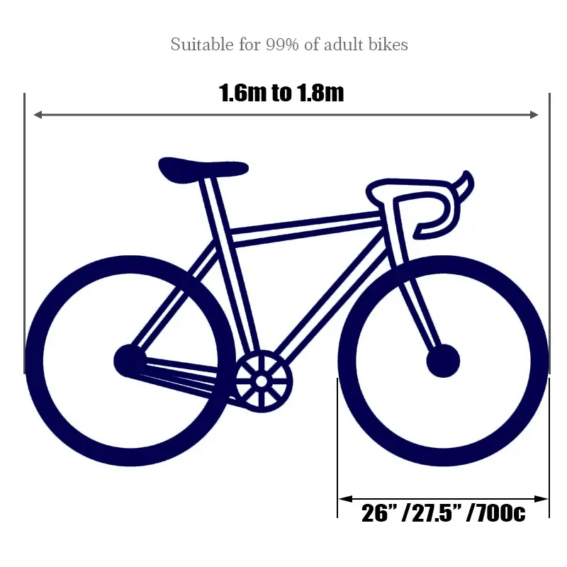 Housse de vélo d'intérieur extensible HSSEE, roues 26 à 29 pouces, photo 3
