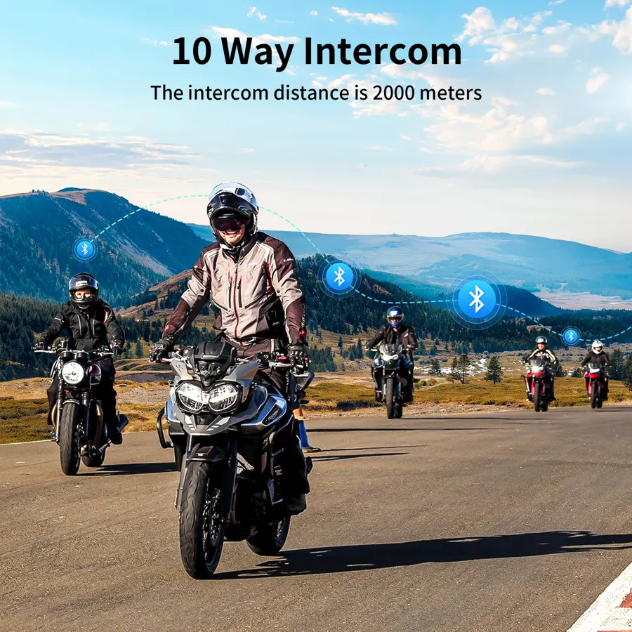 Intercom moto Mesh Fodsports FX7 (10 motards, 2 km), photo 4