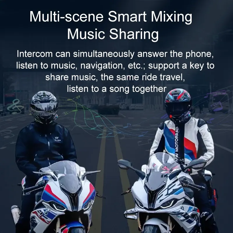 Kit Bluetooth casque moto Y12 Pro (solo ou duo, 500 m), photo 5