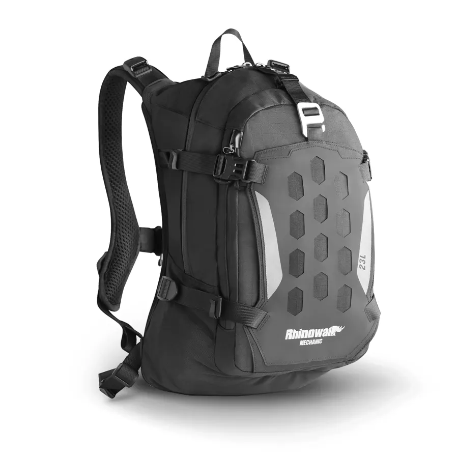 Sac à dos moto Rhinowalk 23 L à boucle magnétique, porte-casque et poche à eau, photo 3