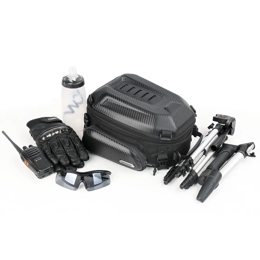 Sacoche arrière Rhinowalk coque rigide extensible 12-18 L, portable en sac à dos, photo 4