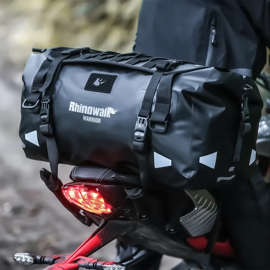 Sacoche de selle Rhinowalk étanche 20, 40 ou 65 L avec panneau MOLLE, photo 8