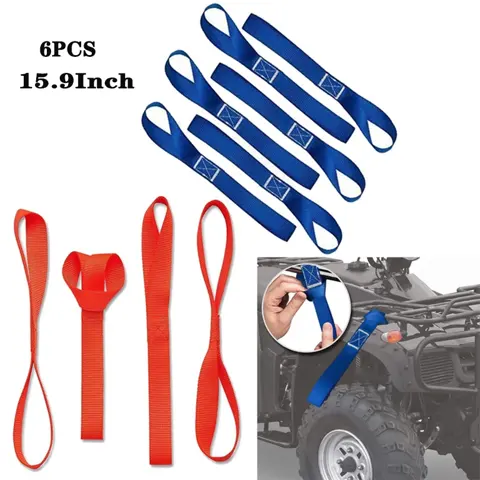 Sangles d'arrimage à boucle souple pour moto (lot de 6)