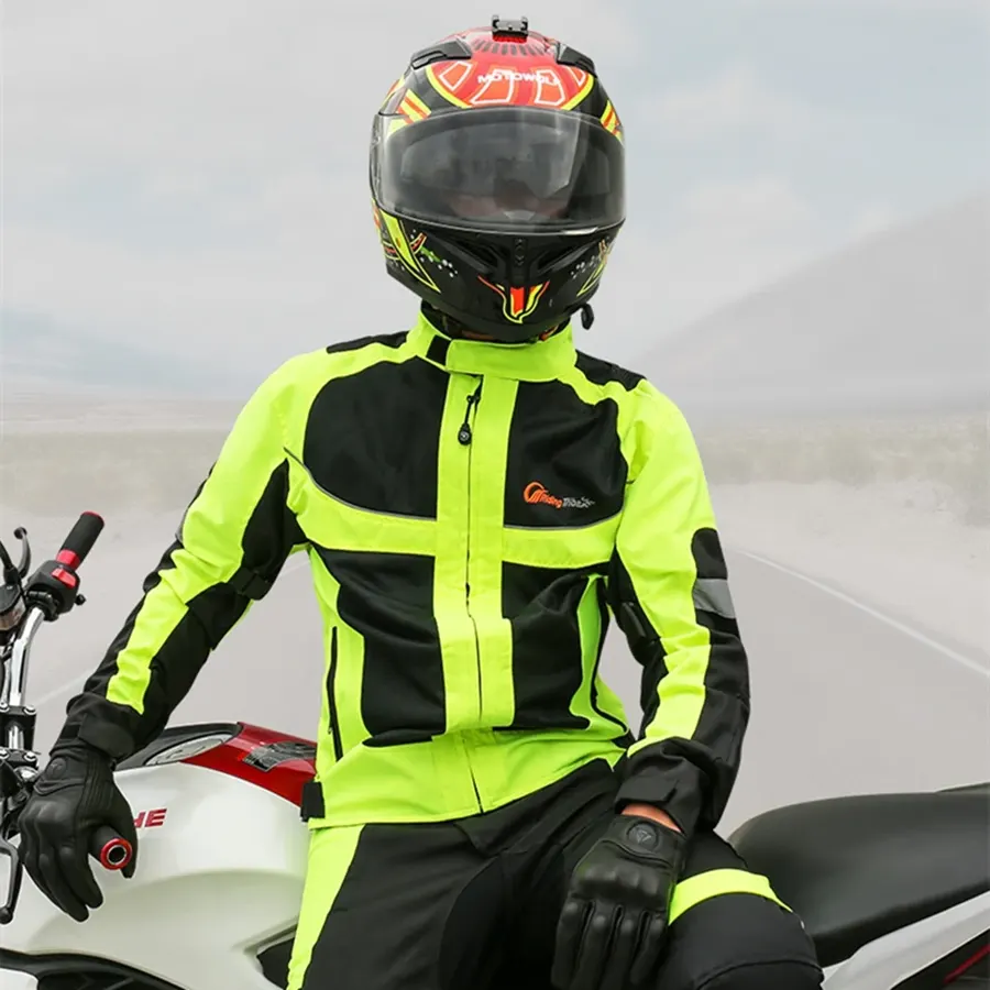 Veste moto été haute visibilité avec protections, photo 2