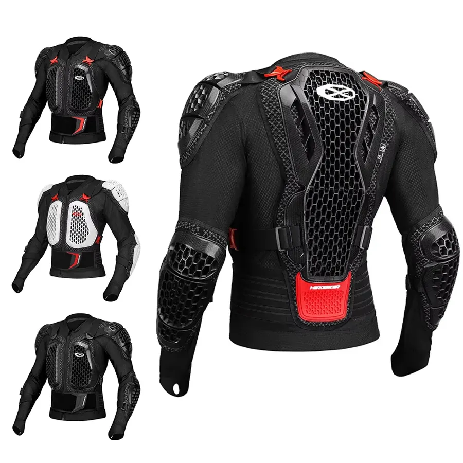 Veste de protection intégrale ventilée, noir et rouge, photo 3